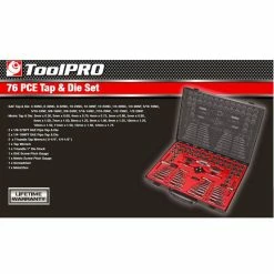 Wholesale ❤️ ToolPRO Tap And Die Set Metric And Imperial 76 Piece 🛒 -Alemlube - shop SCA 379666 00 hi res